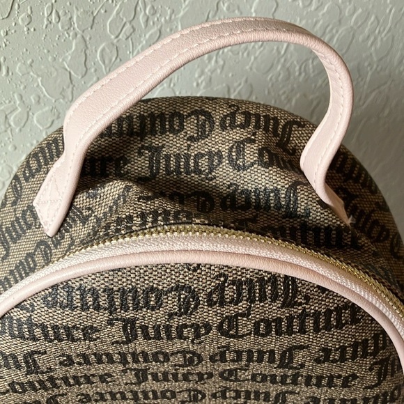 Juicy Couture Brown & Light Pink Backpack- extra pouch- Gold Tone main image 5